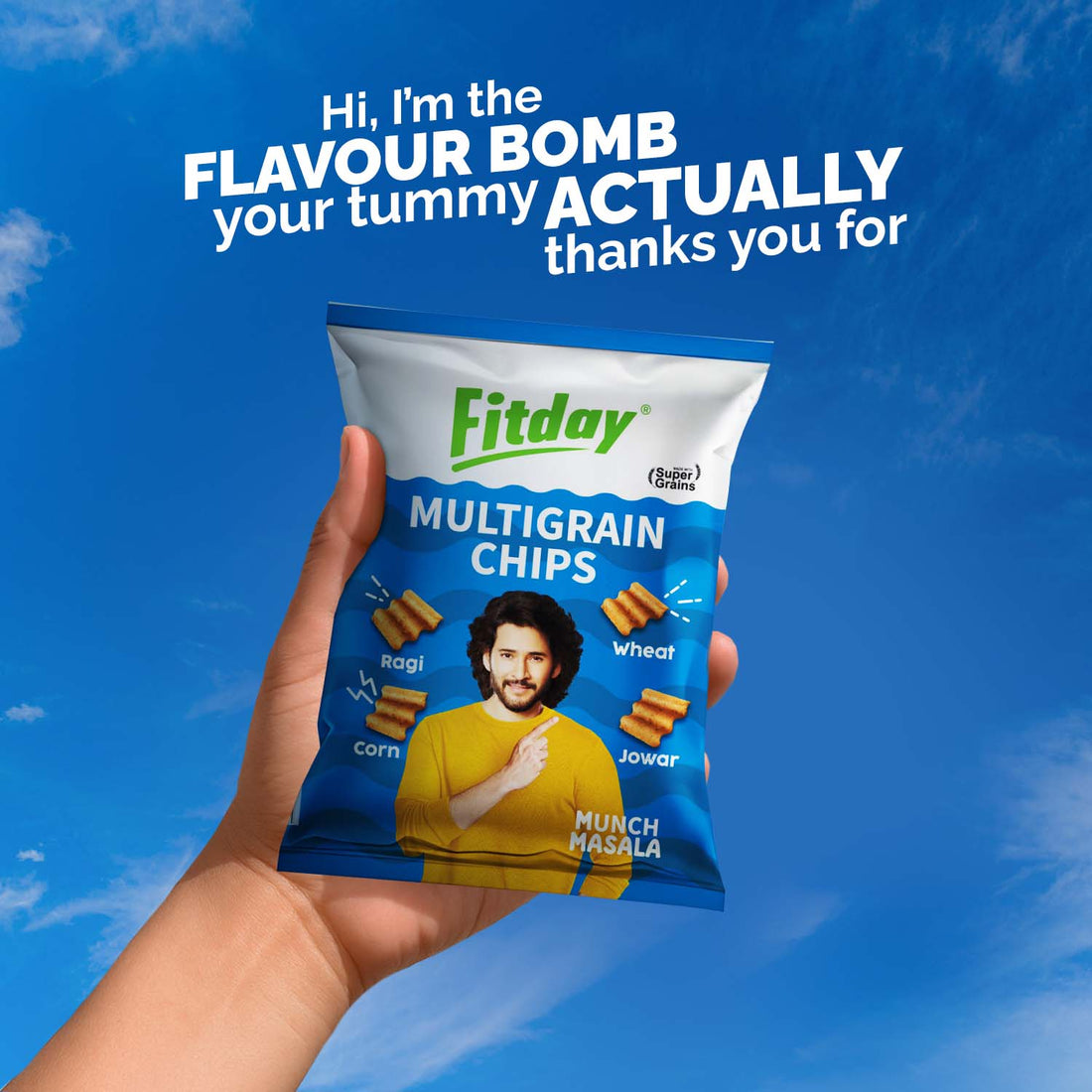 Fitday Multigrain Chips - Munch Masala (50 GM)