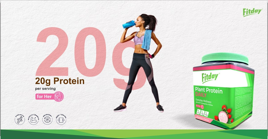 Embrace Balance with Fitday Daily for Women: 20g of Plant Protein, Korean Ginseng, and Probiotics