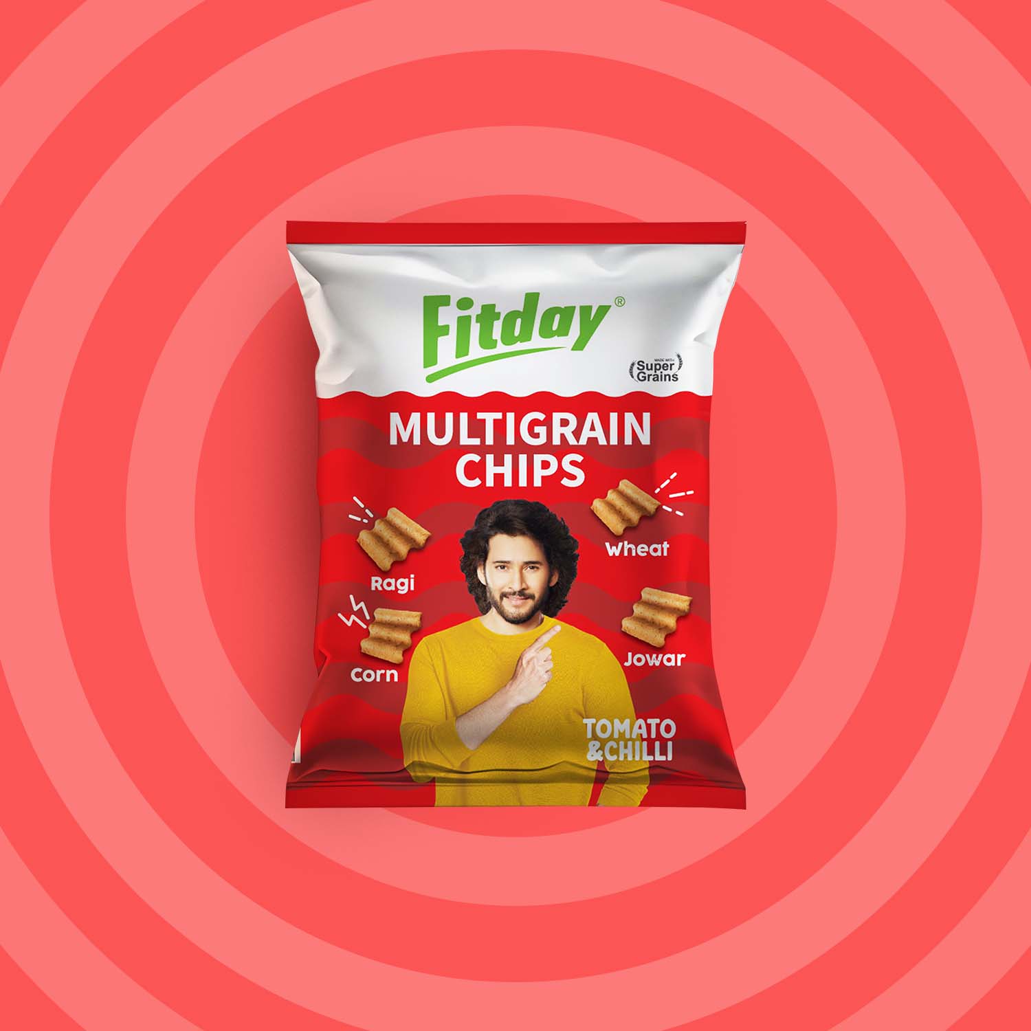 Fitday Multigrain Chips - Tomato & Chilli