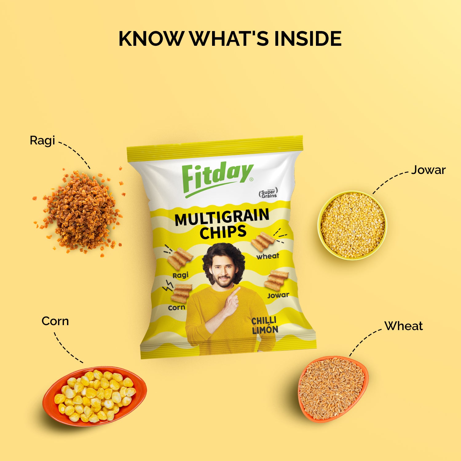 Fitday Multigrain Chips - Chilli & Limon