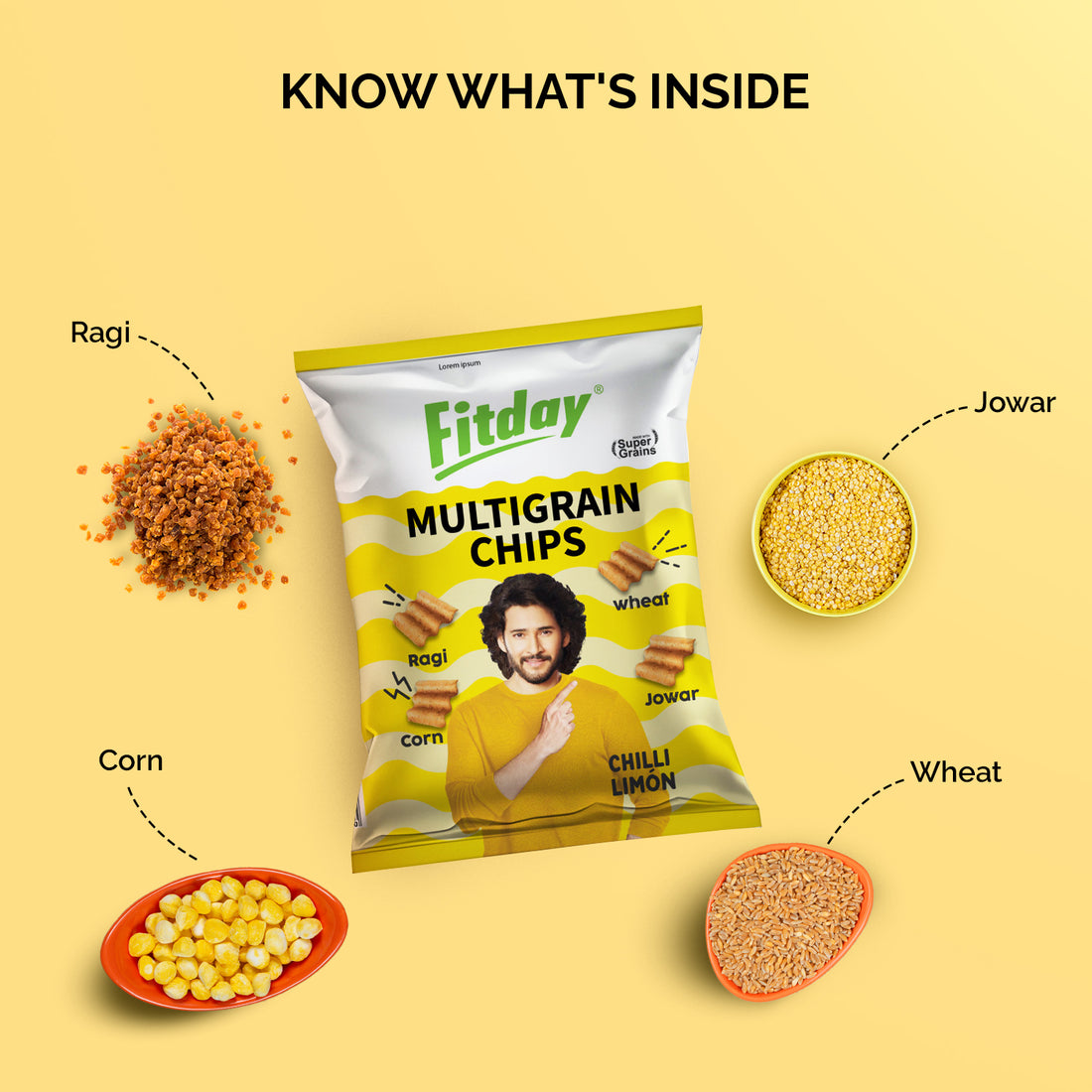 Fitday Multigrain Chips - Chilli & Limon