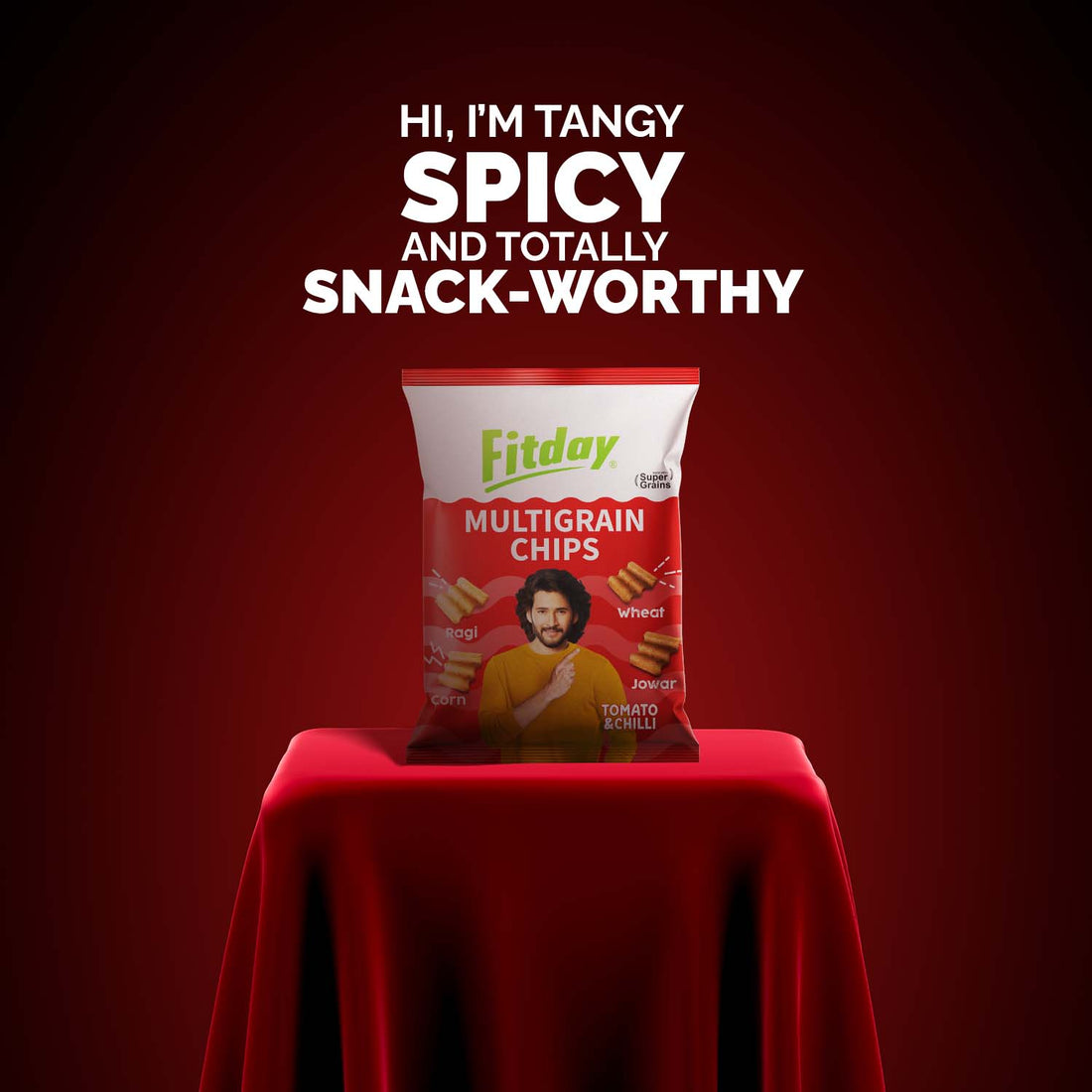 Fitday Multigrain Chips - Tomato & Chilli (35 GM)