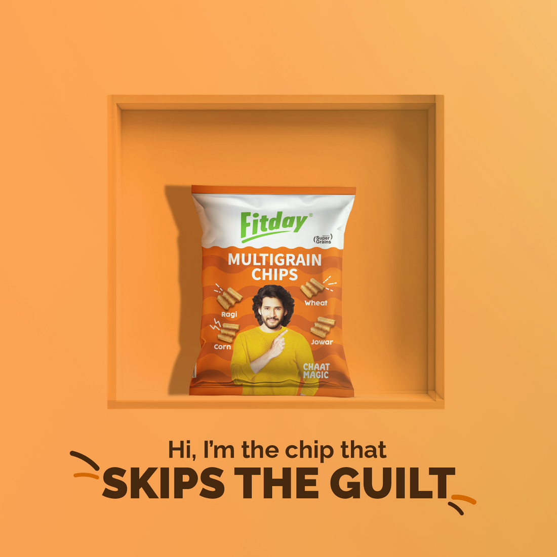 Fitday Multigrain Chips - Chaat Magic