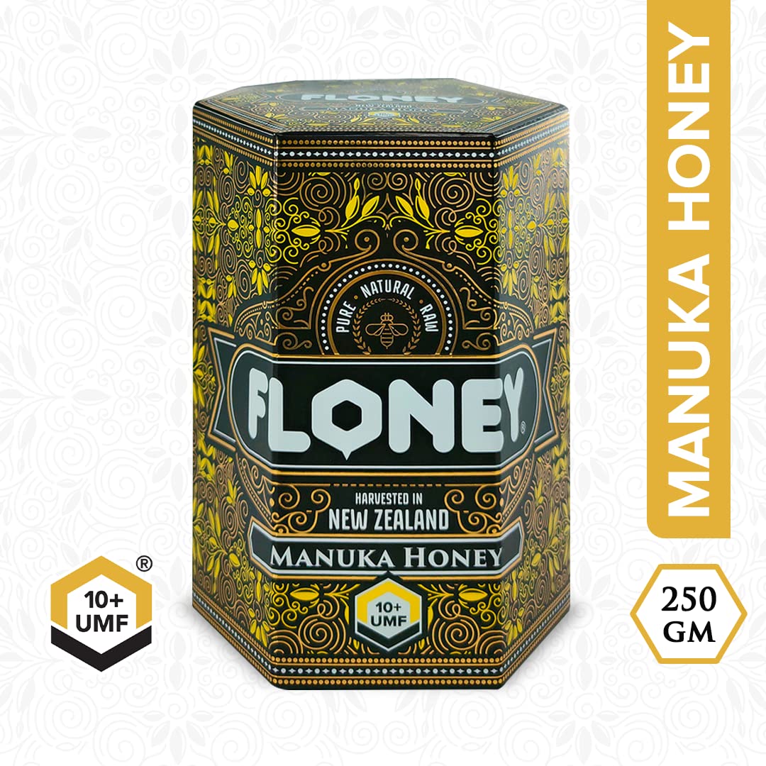 Floney Manuka Honey - Harvested in New Zealand | 10+ UMF | Pure & Unprocessed | 250 GM