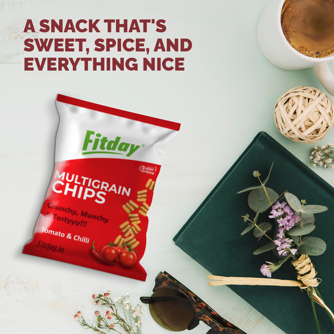 Fitday Multigrain Chips - Tomato & Chilli