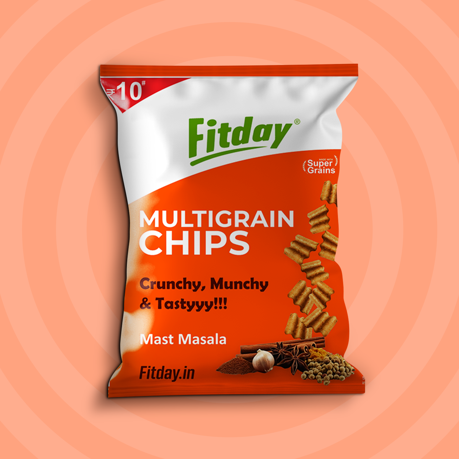 Fitday Multigrain Chips - Masala Masti