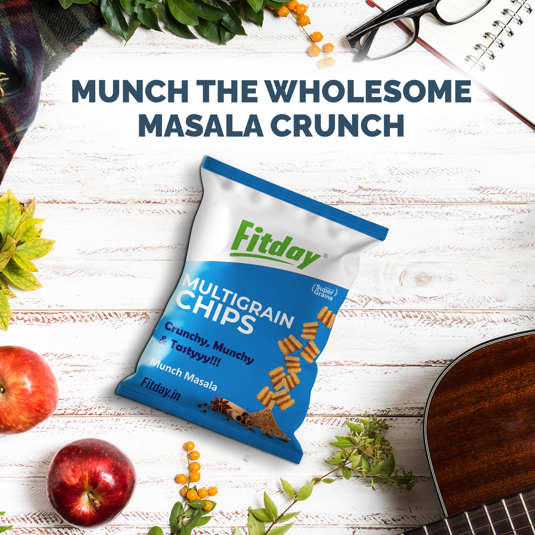 Fitday Multigrain Chips - Munch Masala