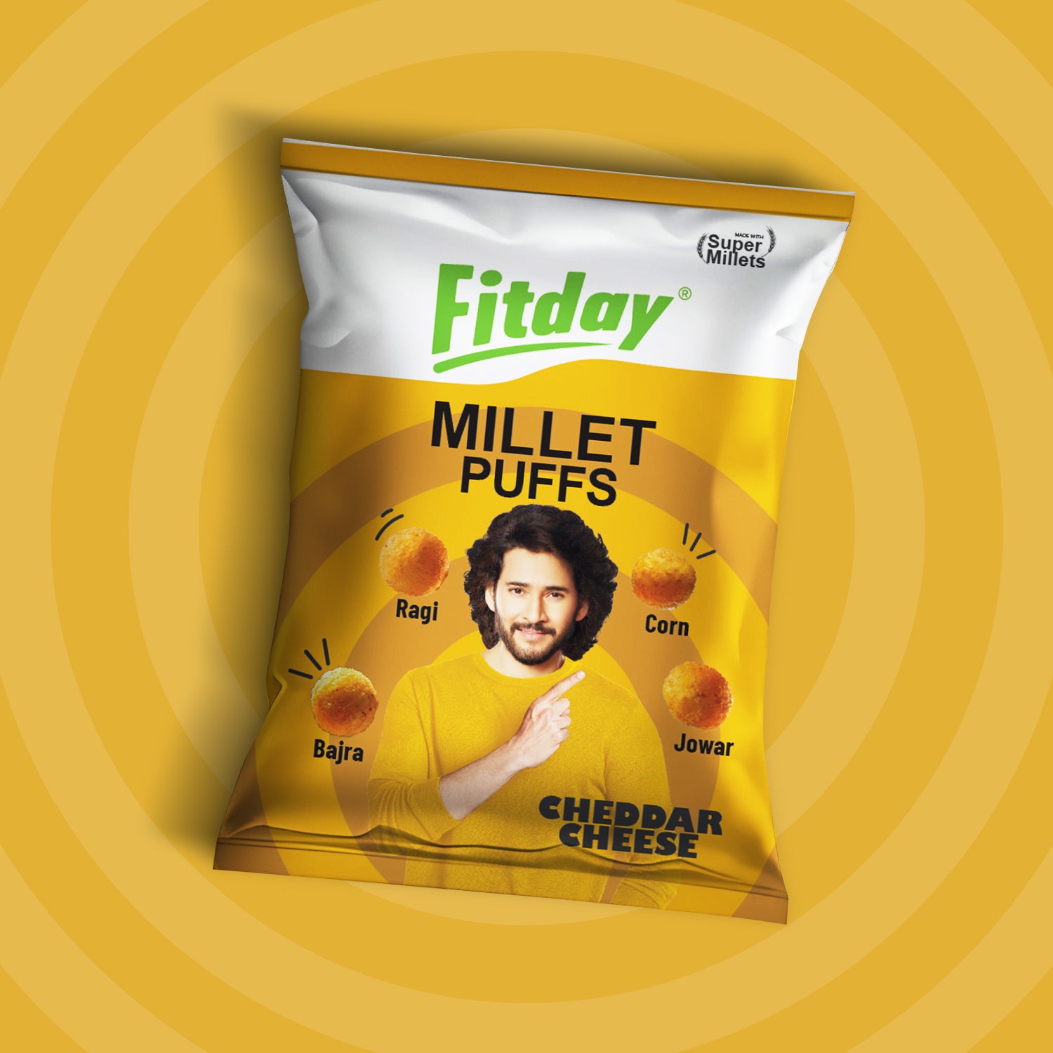 Fitday Millet Puffs - Cheddar Cheese