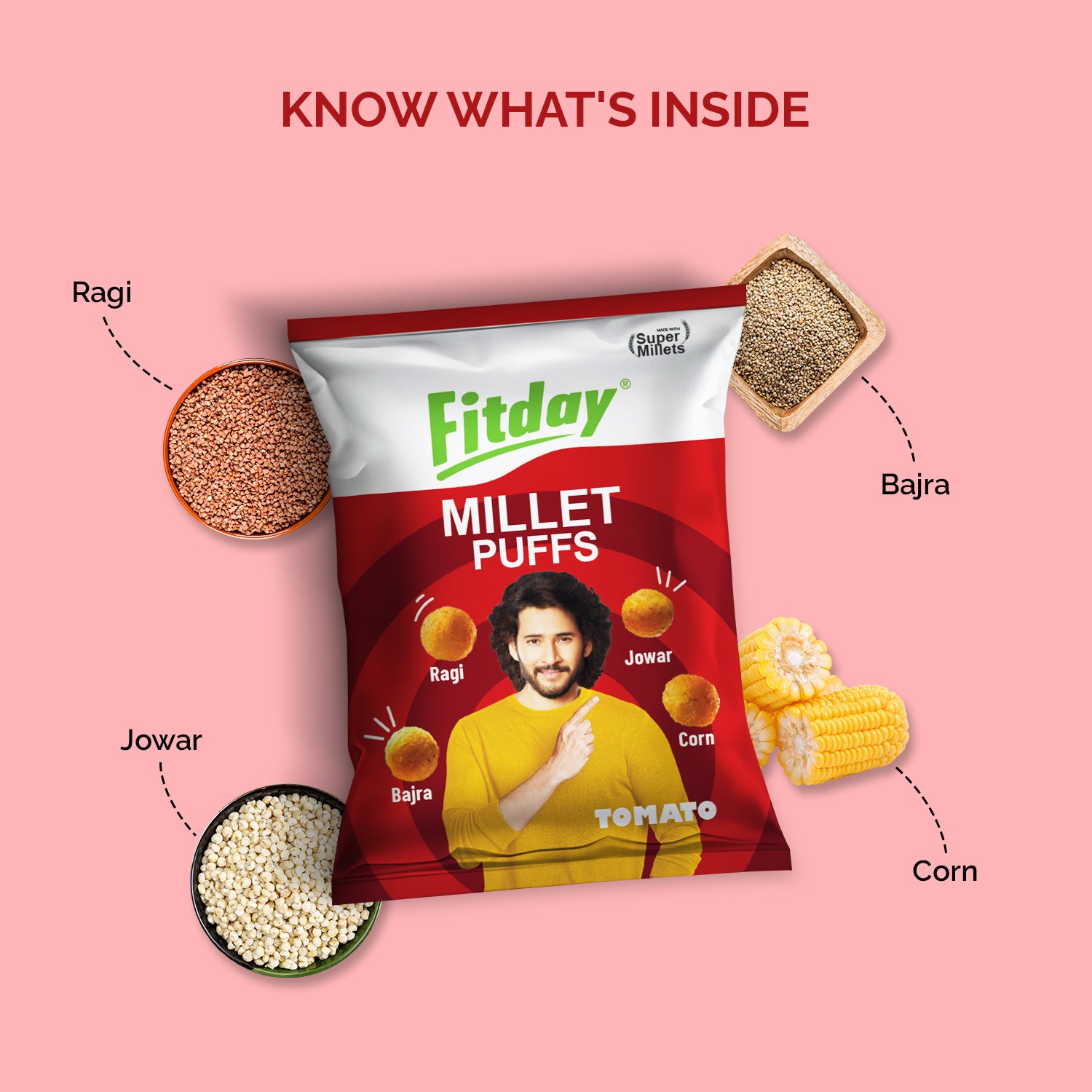 Fitday Millet Puffs - Tomato