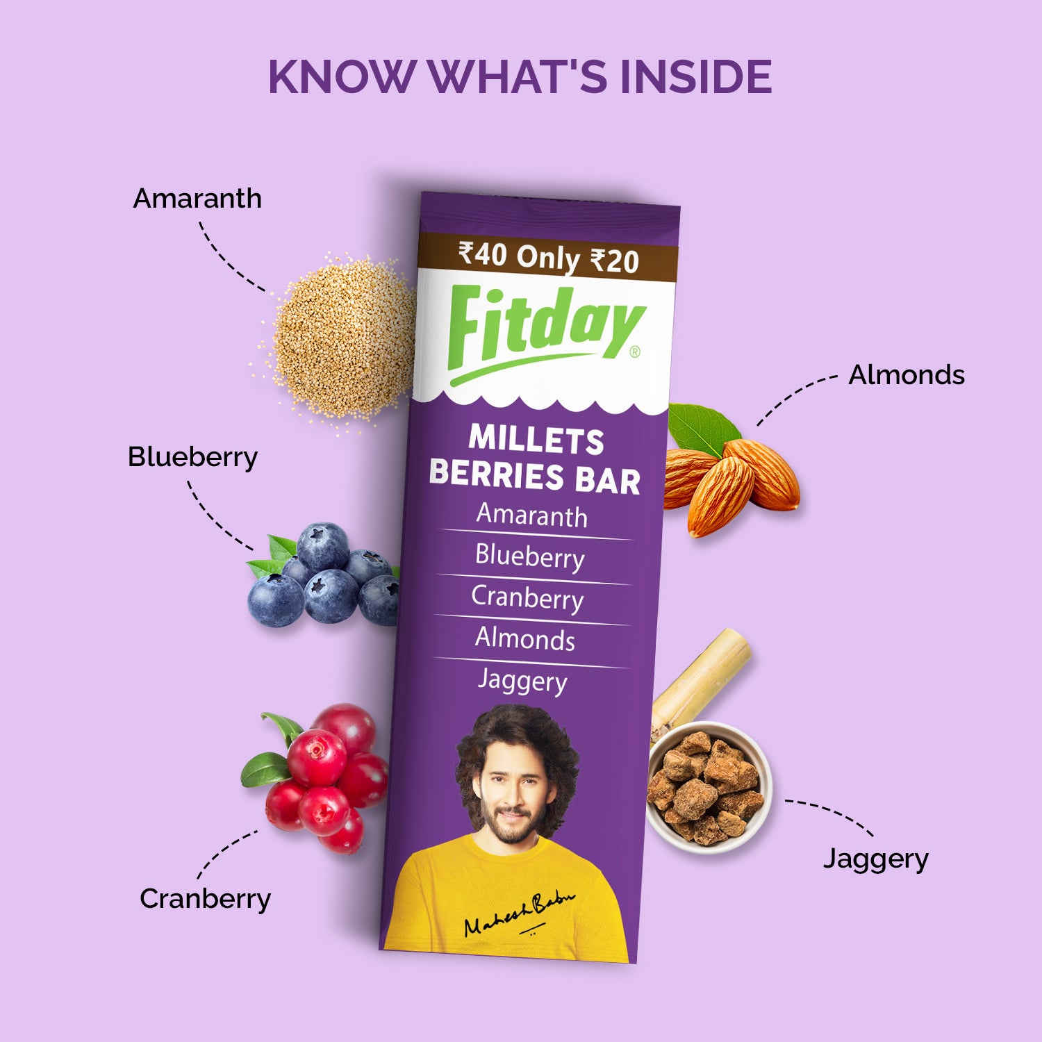Fitday Millets Berries Bar