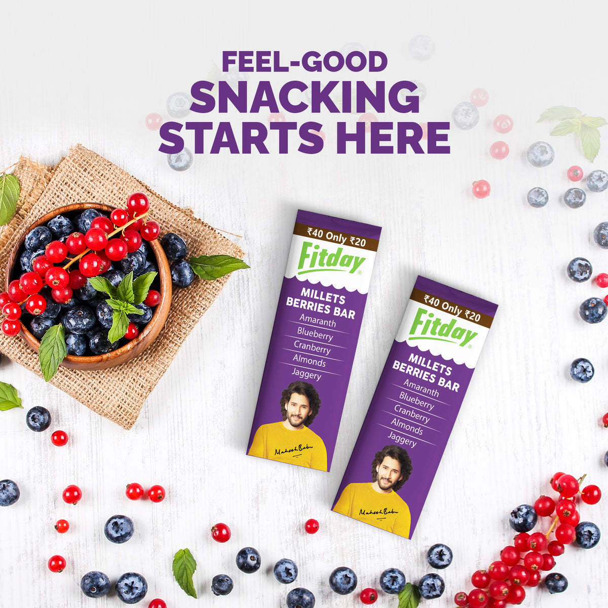 Fitday Millets Berries Bar