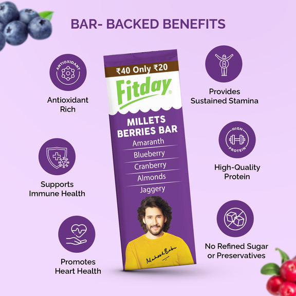Fitday Millets Berries Bar