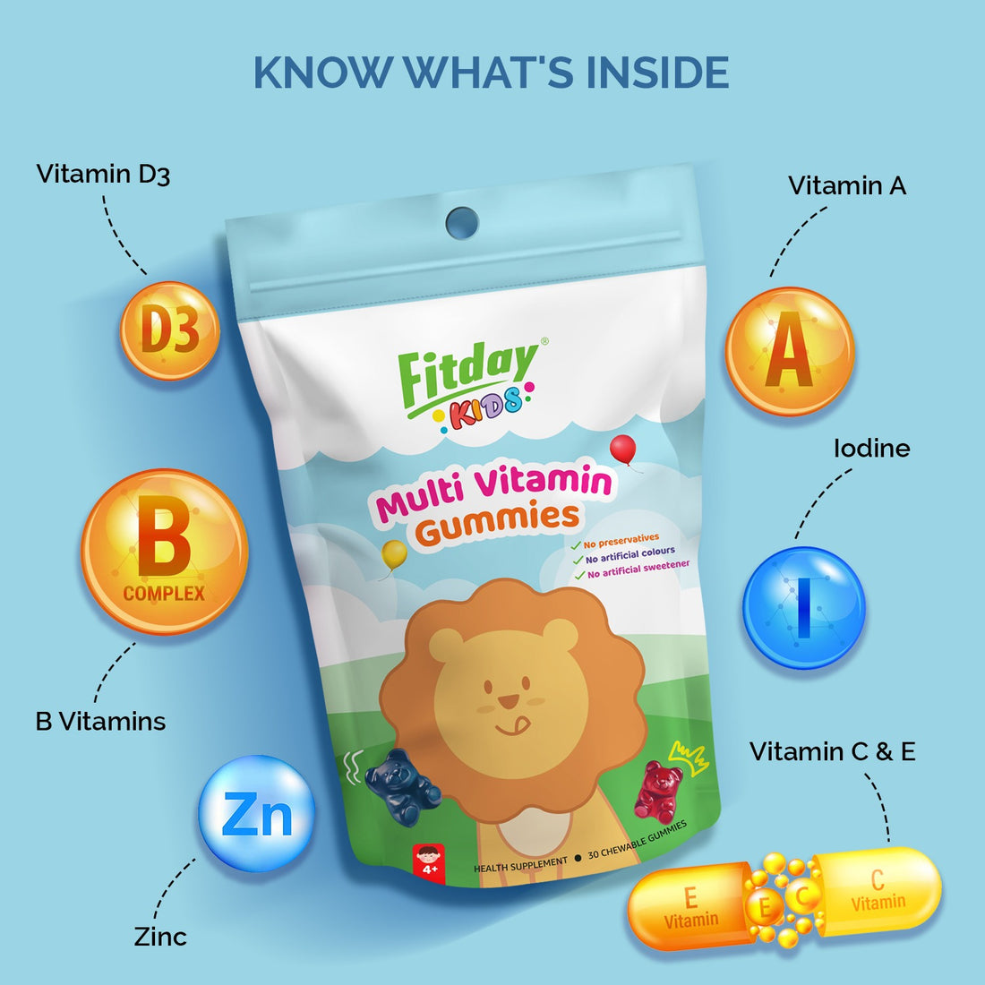 Fitday Multi Vitamin Gummies For Kids