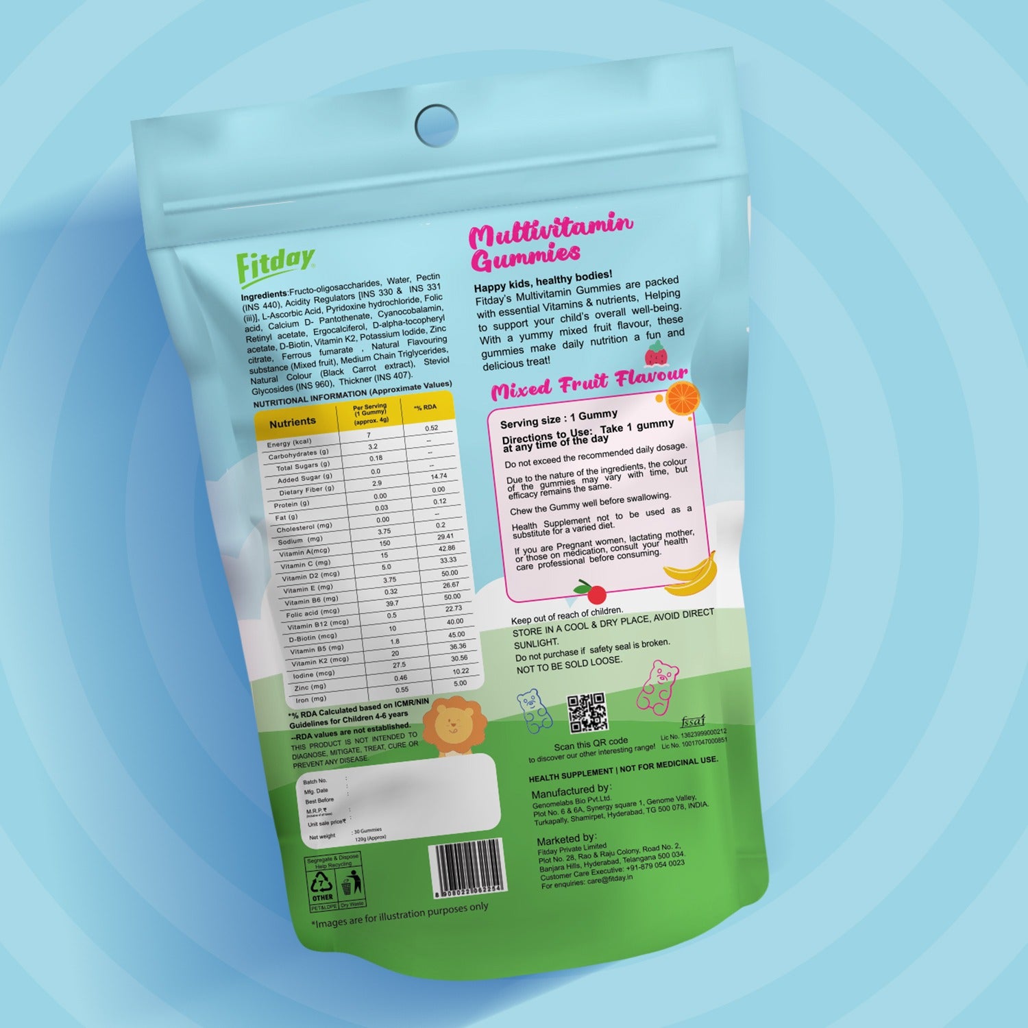 Fitday Multi Vitamin Gummies For Kids