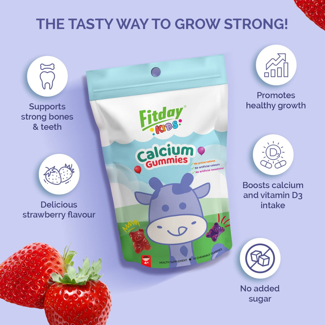 Fitday Calcium Gummies For Kids